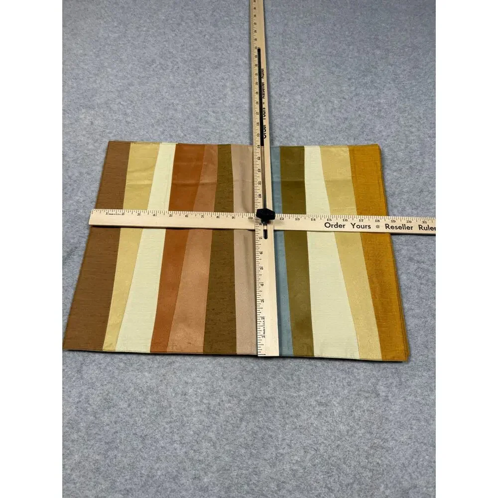 Set Of 4 Crate & Barrel Angle Placemat Apricot